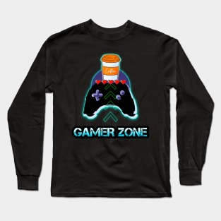 Gamer Coffee Quote Long Sleeve T-Shirt